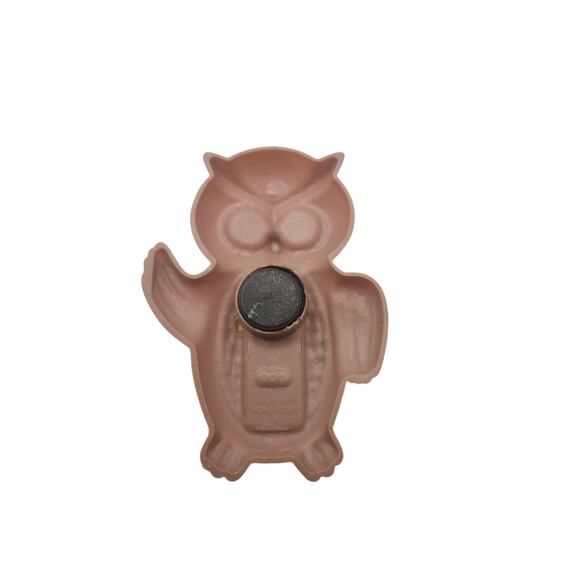 Vintage Owl Thermometer Magnet Hong Kong Retro Brown Plastic Googly Eyes Kitchen - Picture 4 of 8